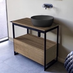 Modern  Console Vanity, 35 inch